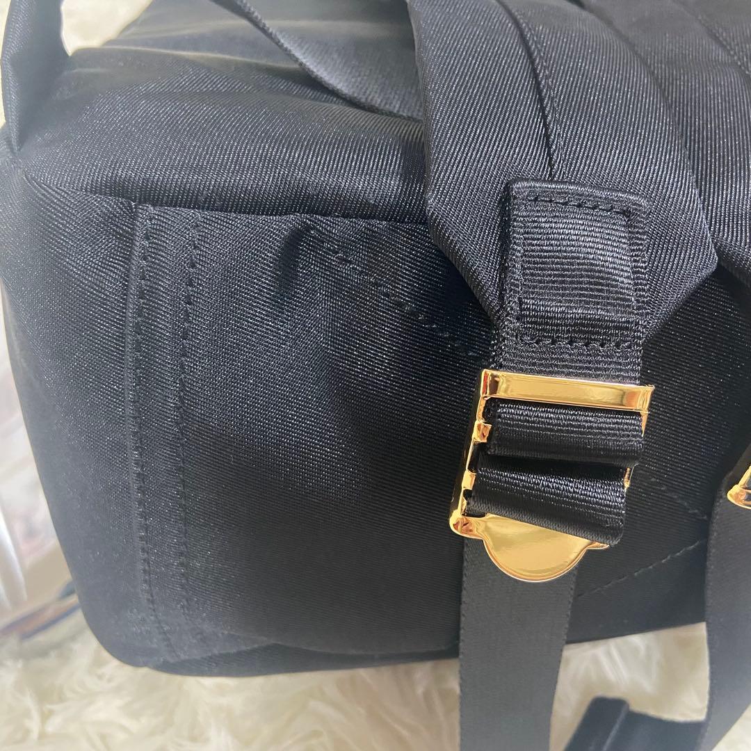 美品 LANVIN en Bleu トロカデロ リボンモチーフ ナイロンリュック