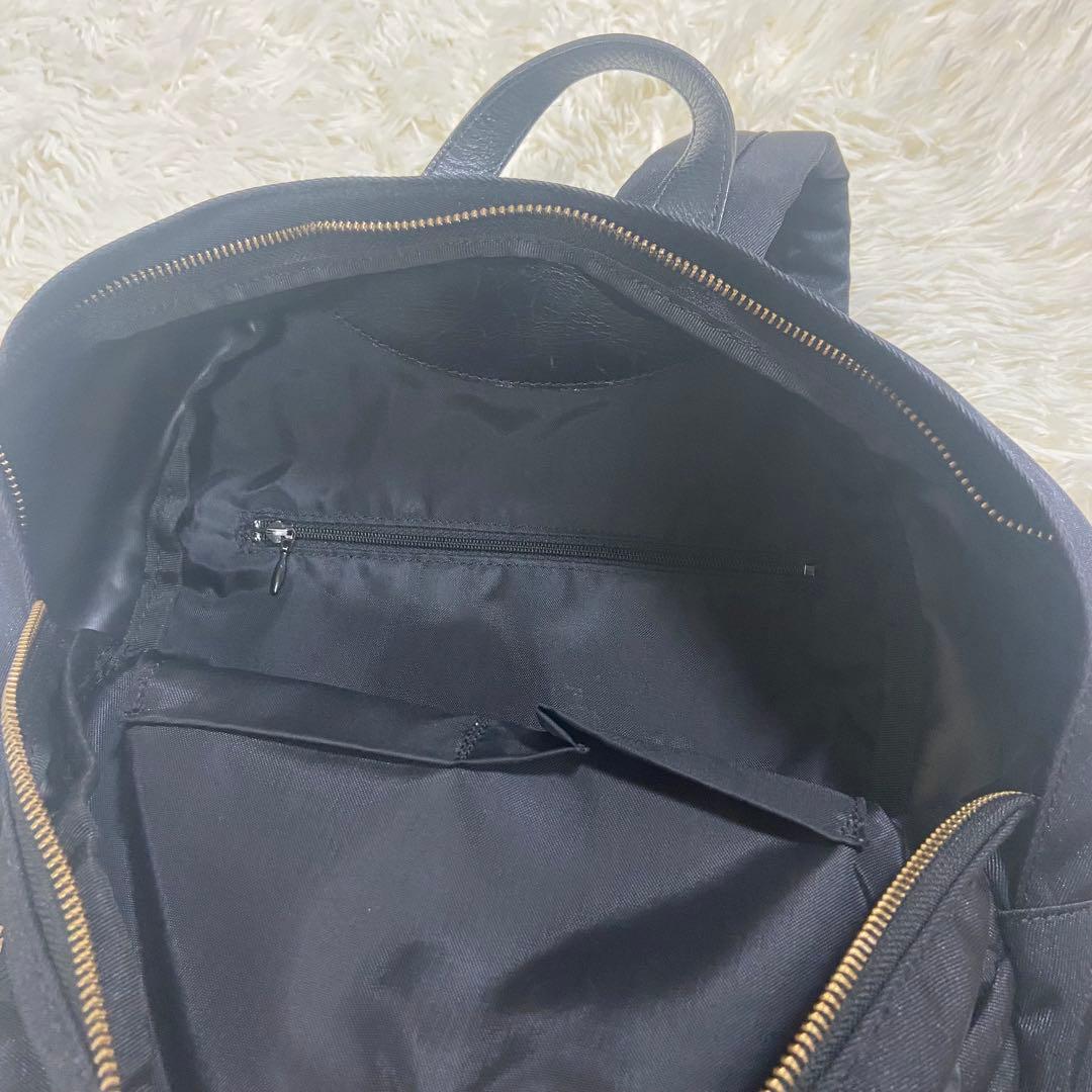 美品 LANVIN en Bleu トロカデロ リボンモチーフ ナイロンリュック