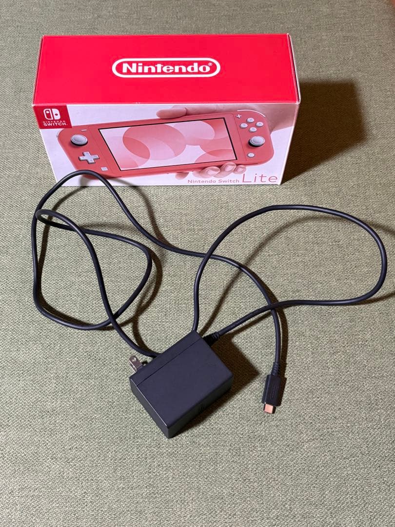 SwitchLightスイッチライトコーラル本体外箱純正充電器