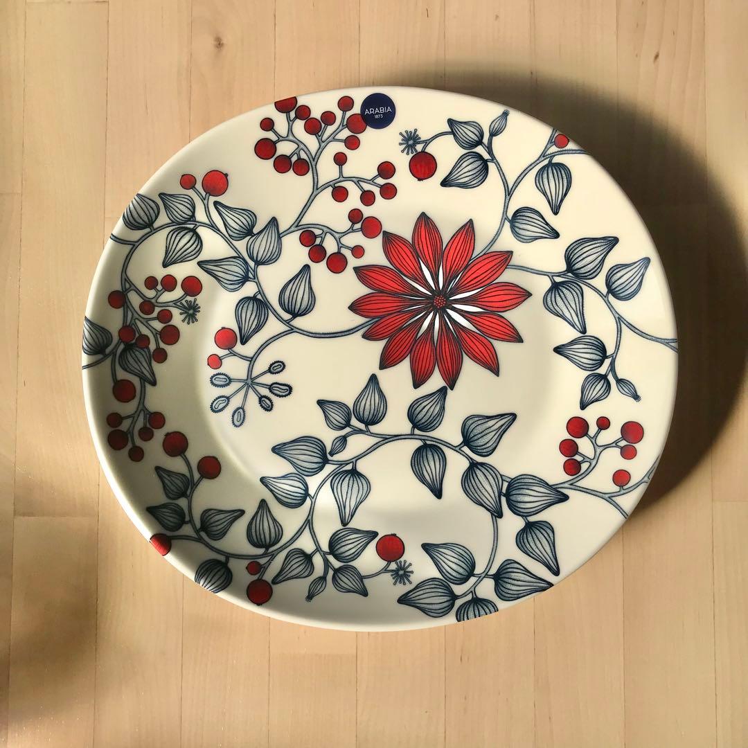アラビア ルノ フロストベリー オーバル プレート 25cm 150周年 ロゴ