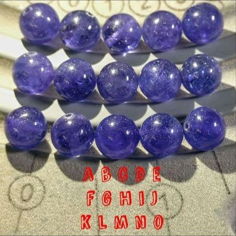 r*g様 【ロイヤルオークション】ジュエリークラスタンザナイト9.5ミリビーズA