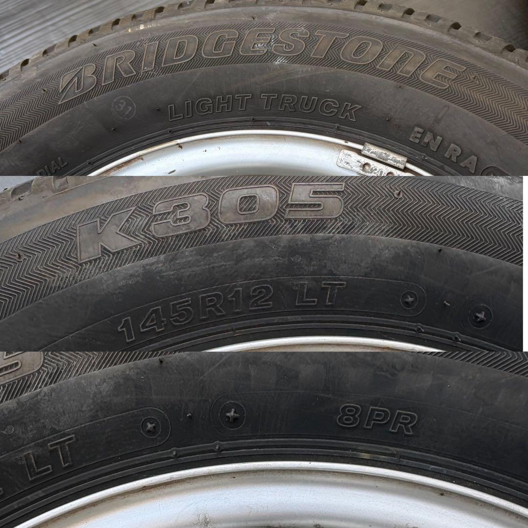 軽バン軽トラ アクティ K305 145/80R12 ２本送料込み⛰️