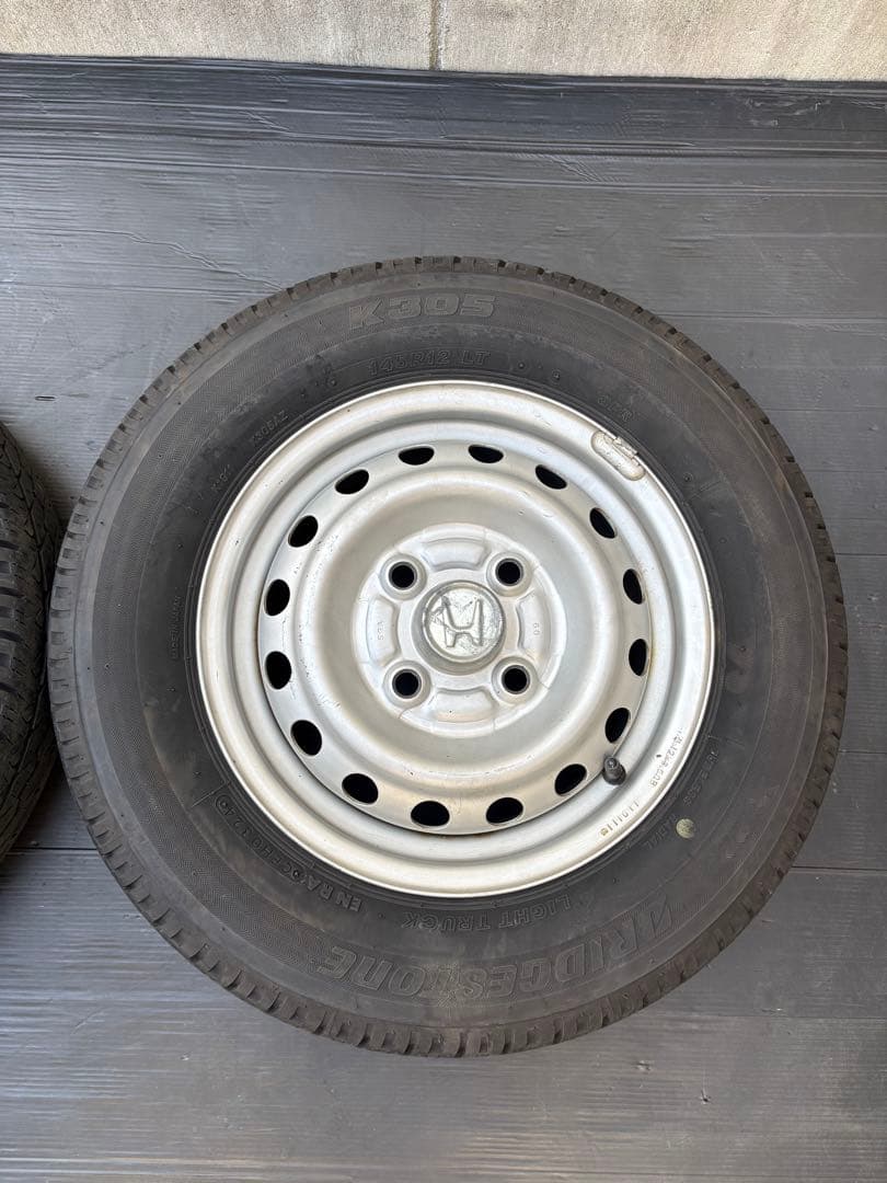 軽バン軽トラ アクティ K305 145/80R12 ２本送料込み⛰️