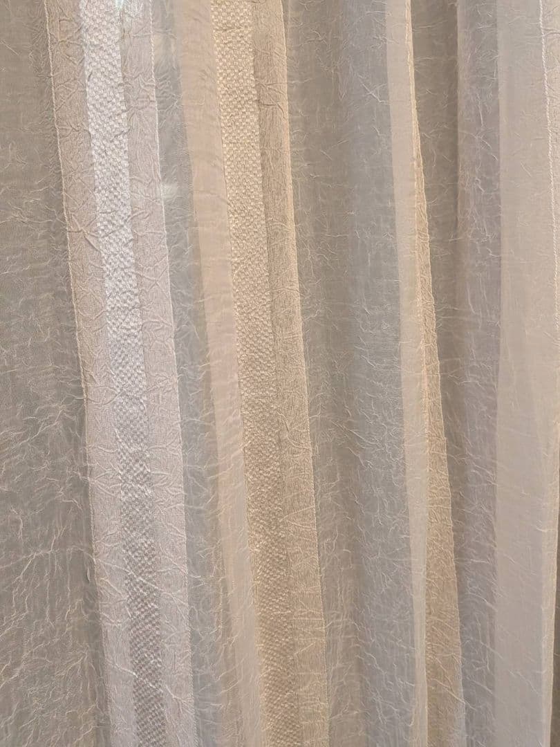 サンゲツ　2倍ヒダ　レースカーテン　w130xh210 ×2枚セット