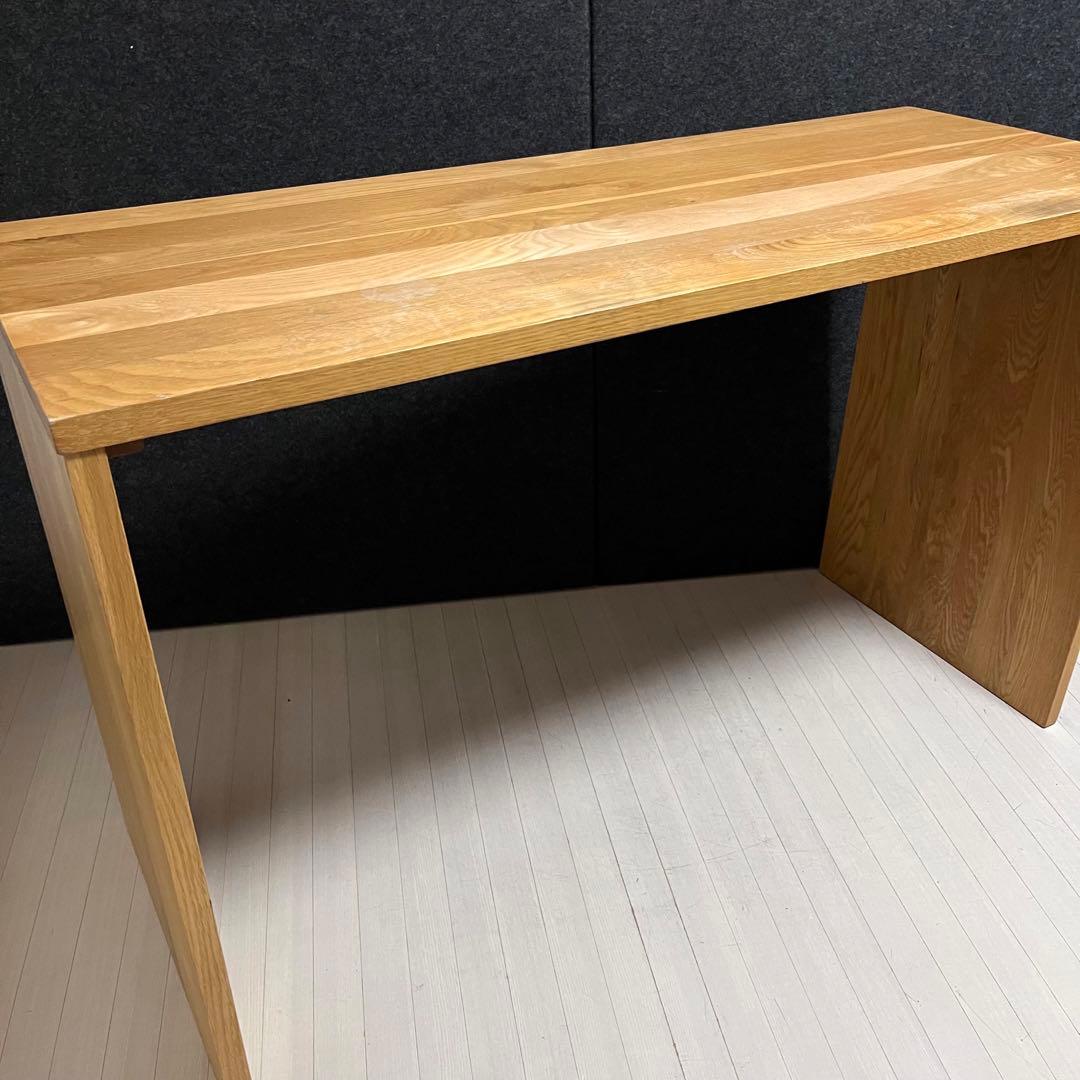 廃盤品　無印良品　MUJI 無垢材デスク　オーク材　学習机　コの字　事務机