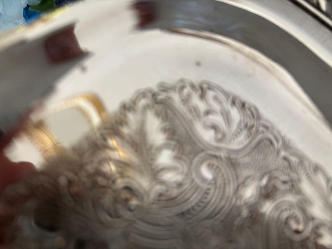 アンティーク／ヴィンテージ　サンドイッチトレー　シルバープレート