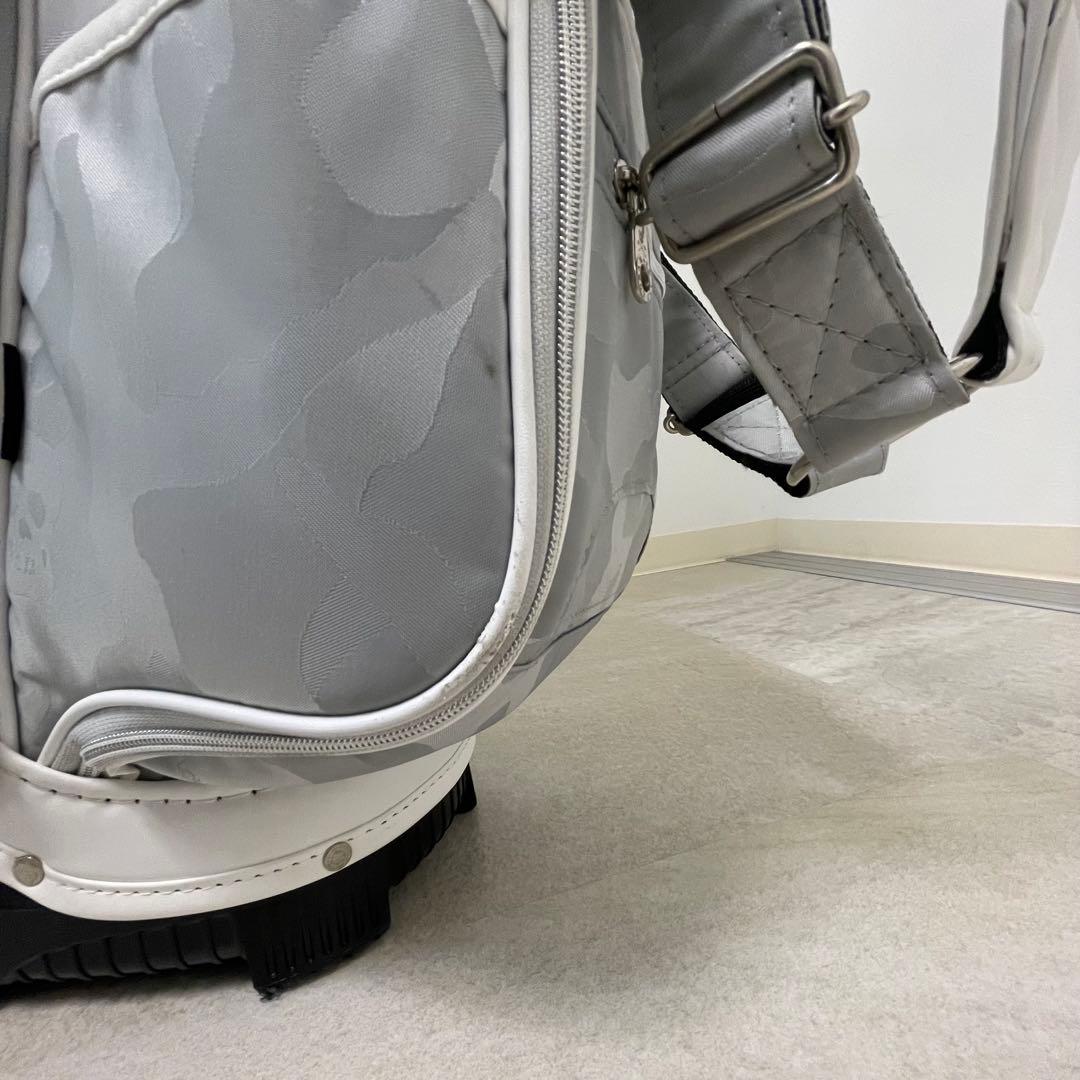 マークアンドロナ　キャディバッグ　カモフラージュ　ライトグレー　キャスター付き