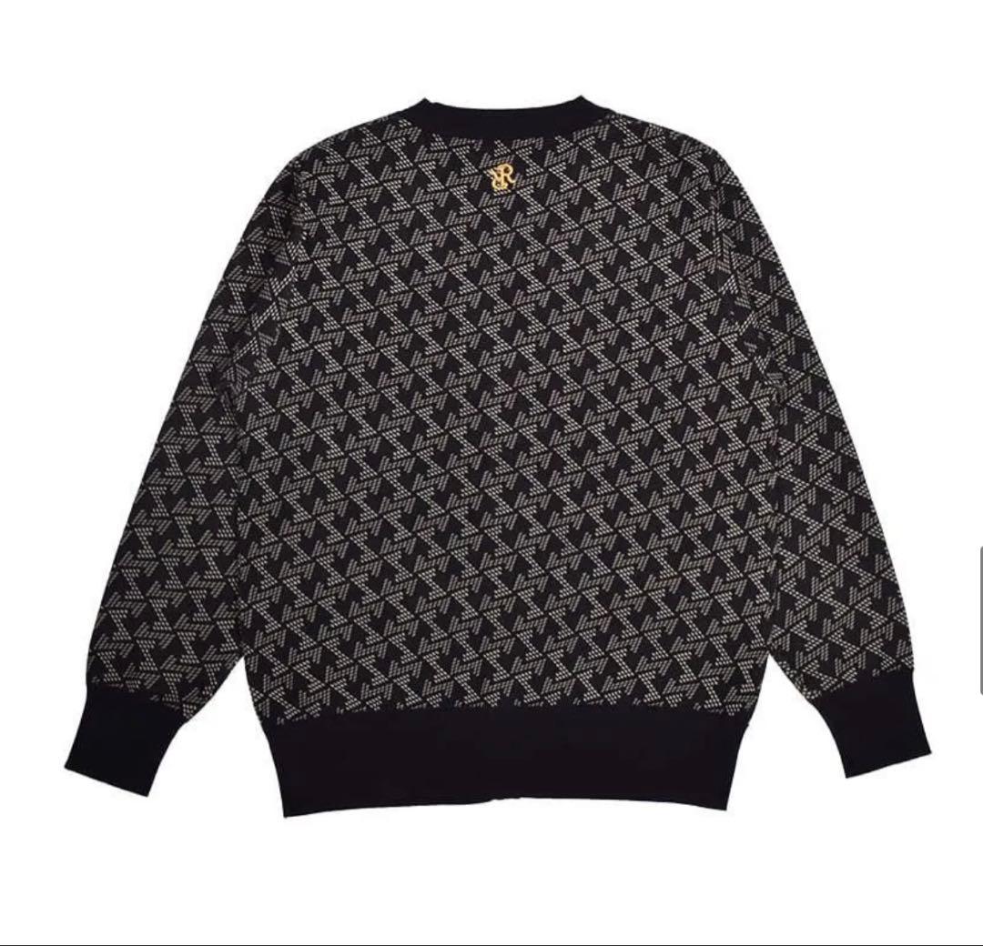 レザレクション　メンズ GMジャガードニットカーディガン / ブラック