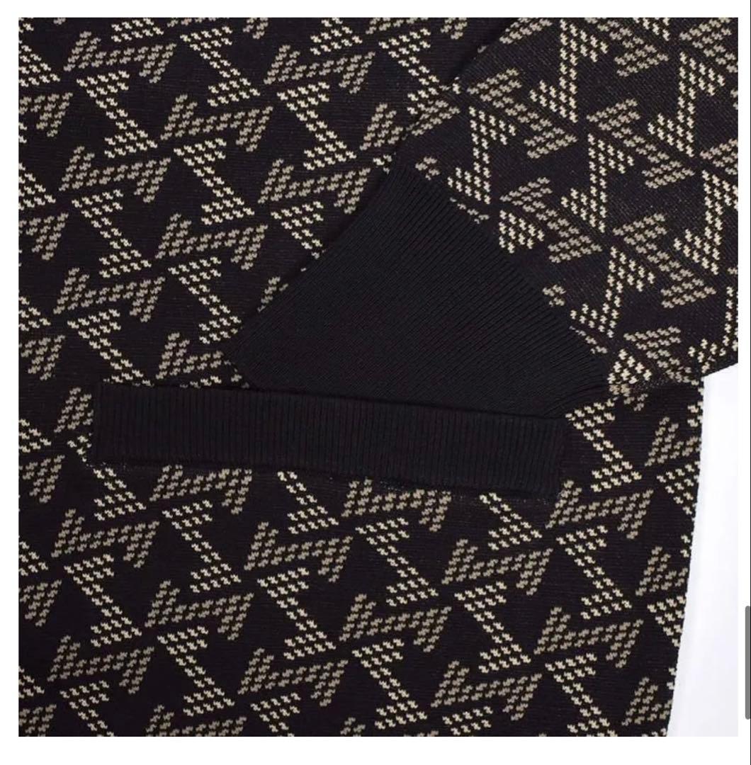 レザレクション　メンズ GMジャガードニットカーディガン / ブラック