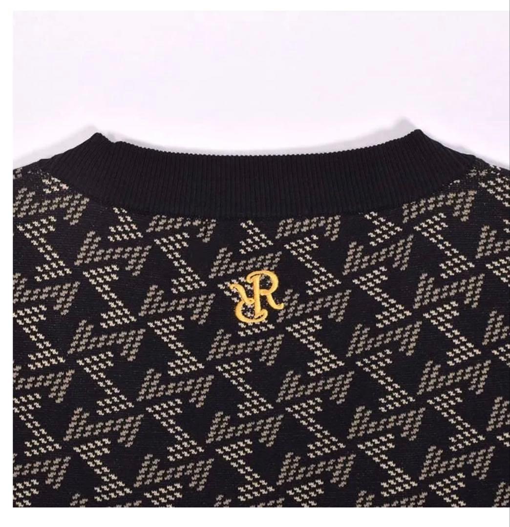 レザレクション　メンズ GMジャガードニットカーディガン / ブラック