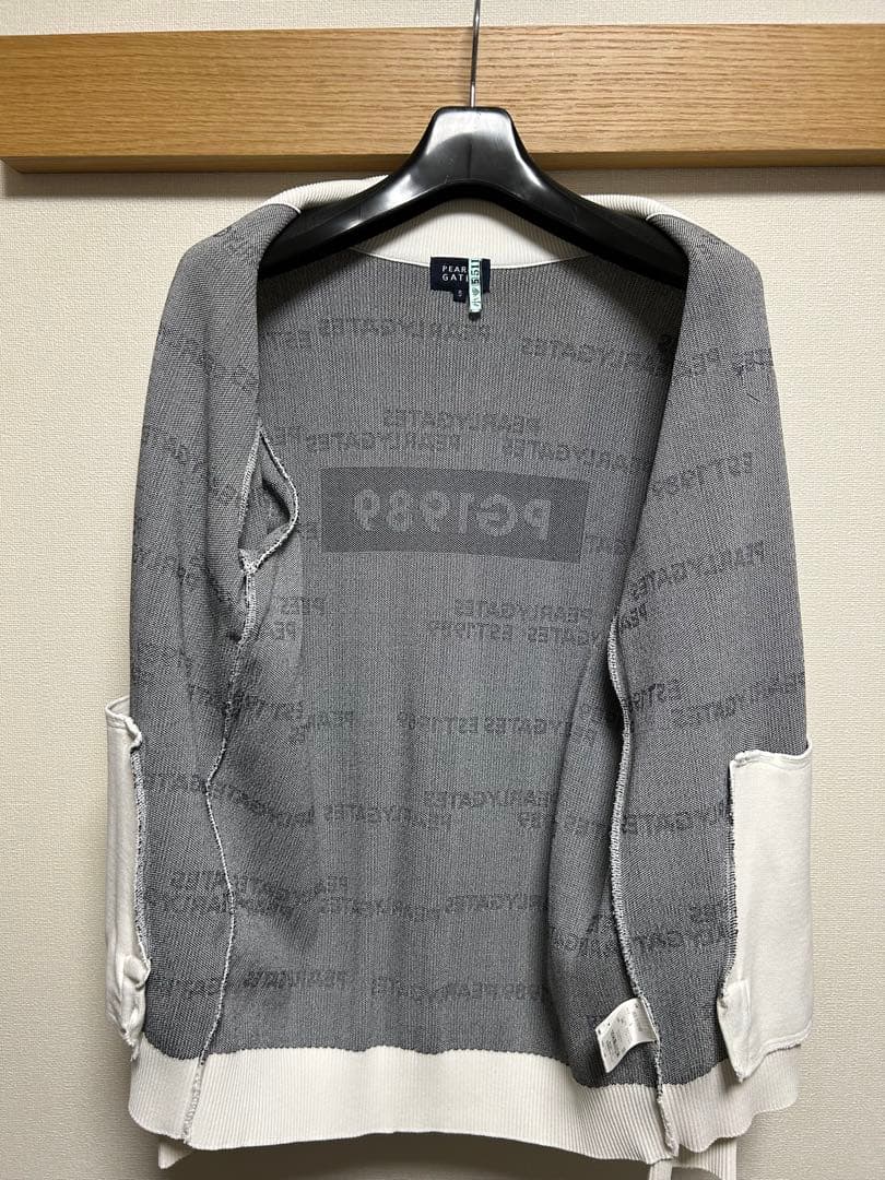 PEARLY GATES ロゴプリント ジップアップセーター