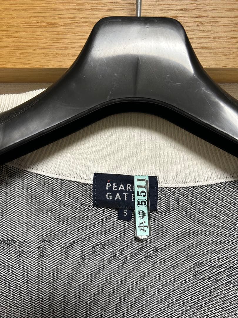 PEARLY GATES ロゴプリント ジップアップセーター