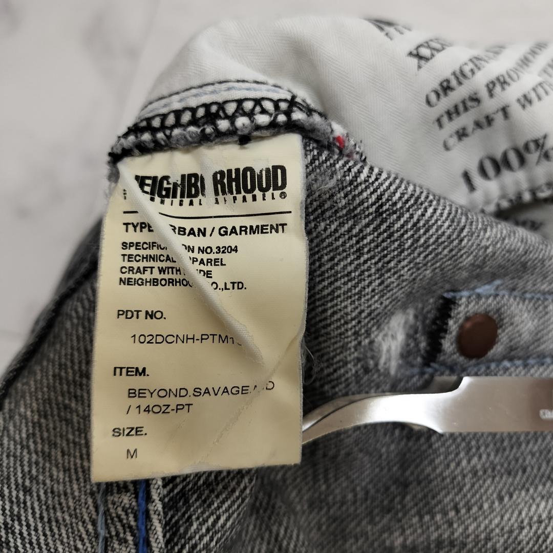 ネイバーフッド ビヨンドサベージミッドストレートデニム M ジーンズ ダメージ