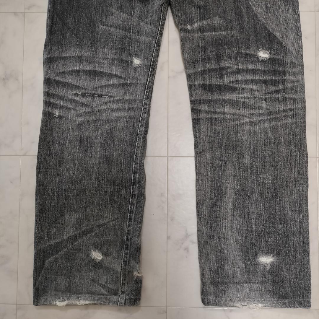 ネイバーフッド ビヨンドサベージミッドストレートデニム M ジーンズ ダメージ