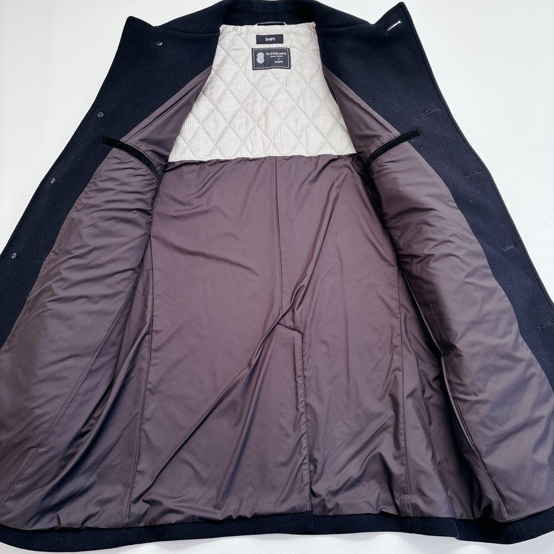 SHIPS スーパー140 ステンカラーコート キルティング サイズXL