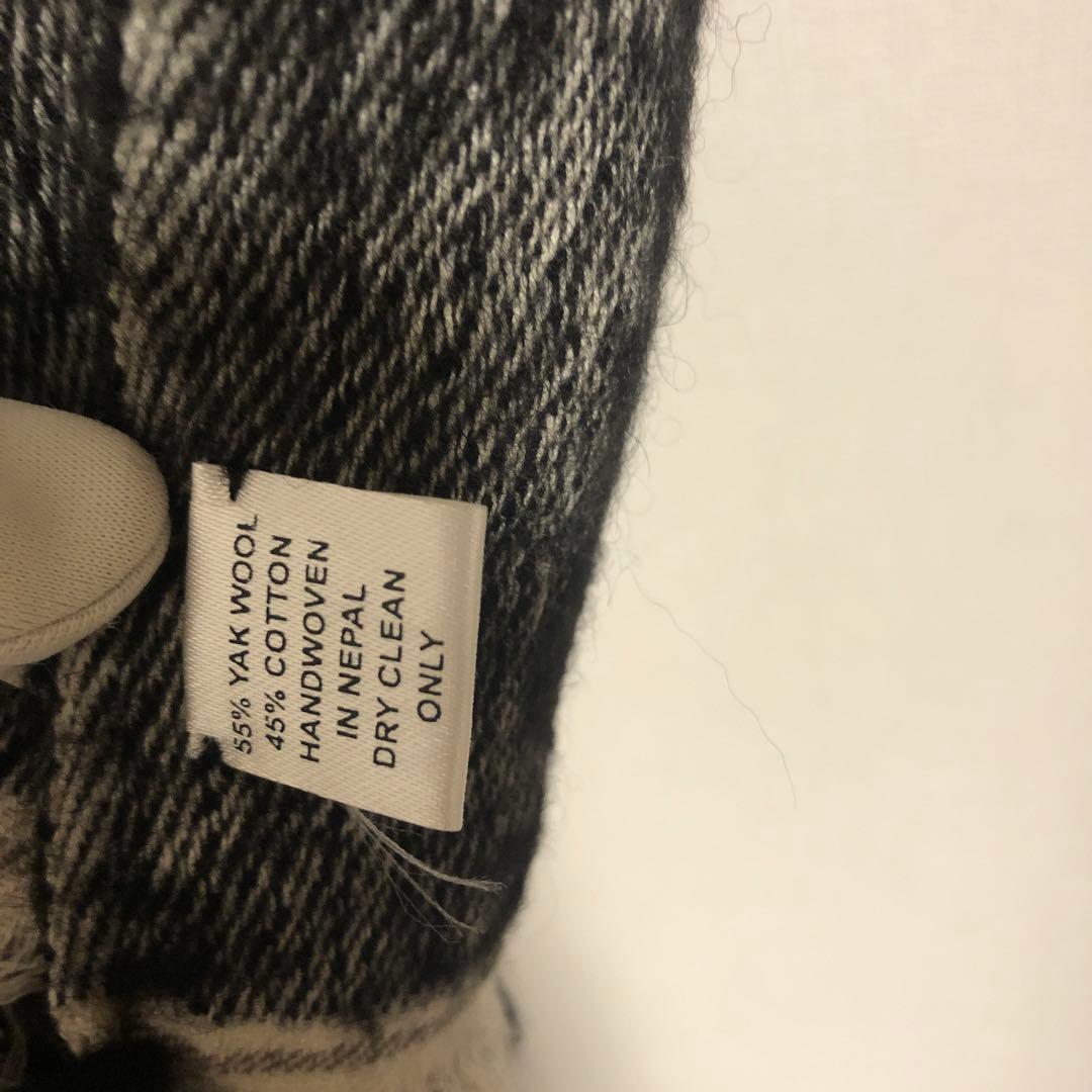 45R ヤクウール手織りストール