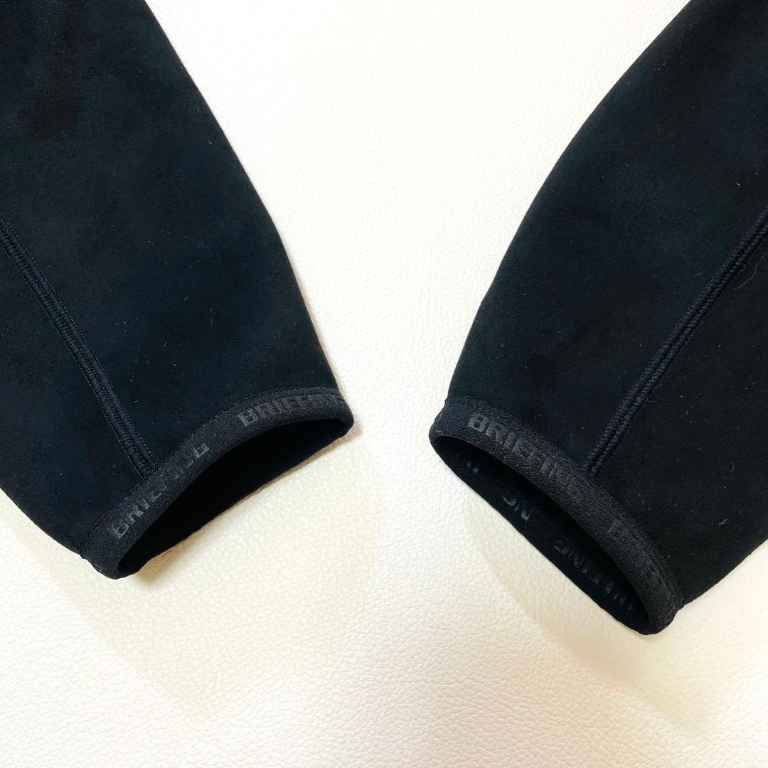 6512【美品】　ブリーフィング　プルオーバーパーカー　スウェード調　23年　黒