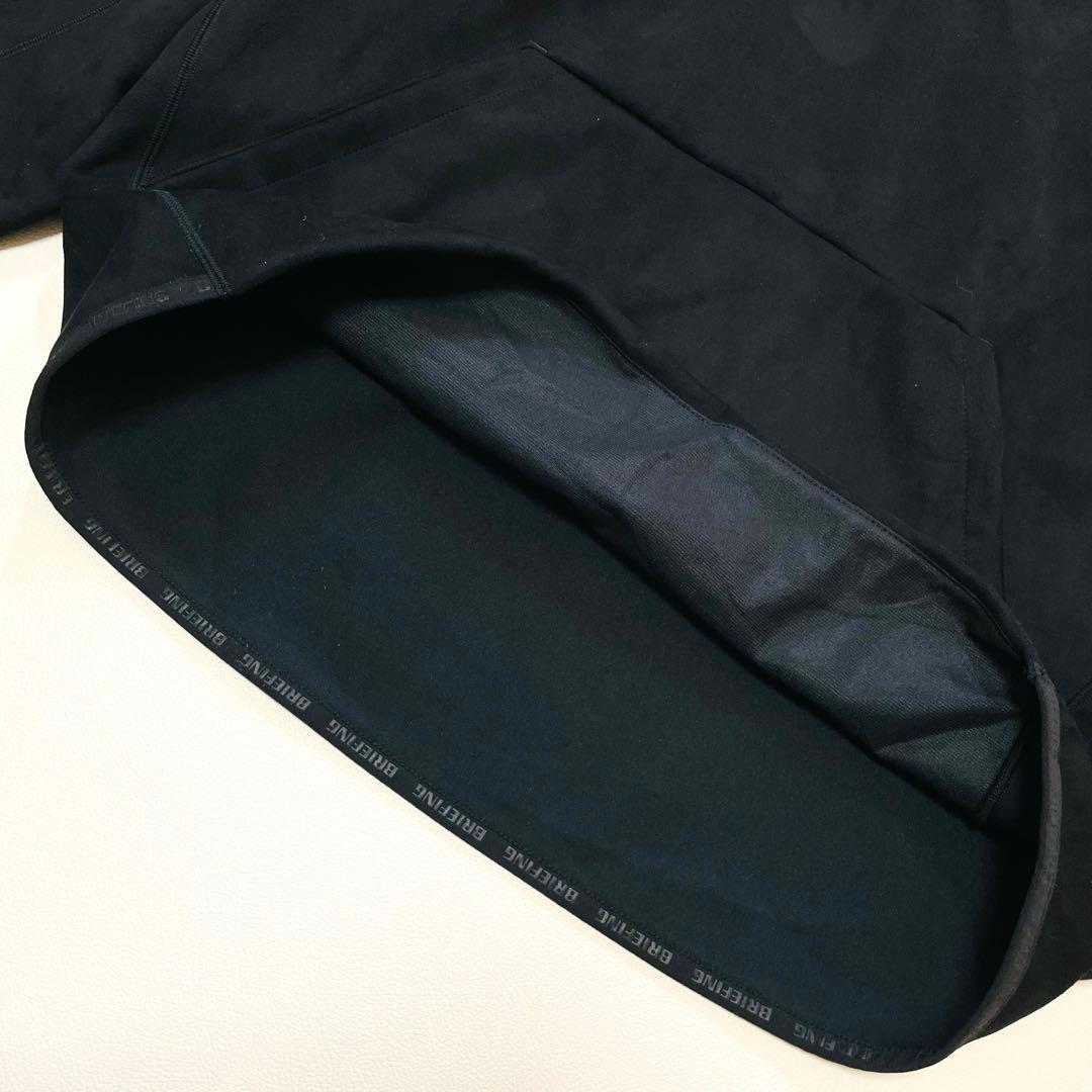 6512【美品】　ブリーフィング　プルオーバーパーカー　スウェード調　23年　黒