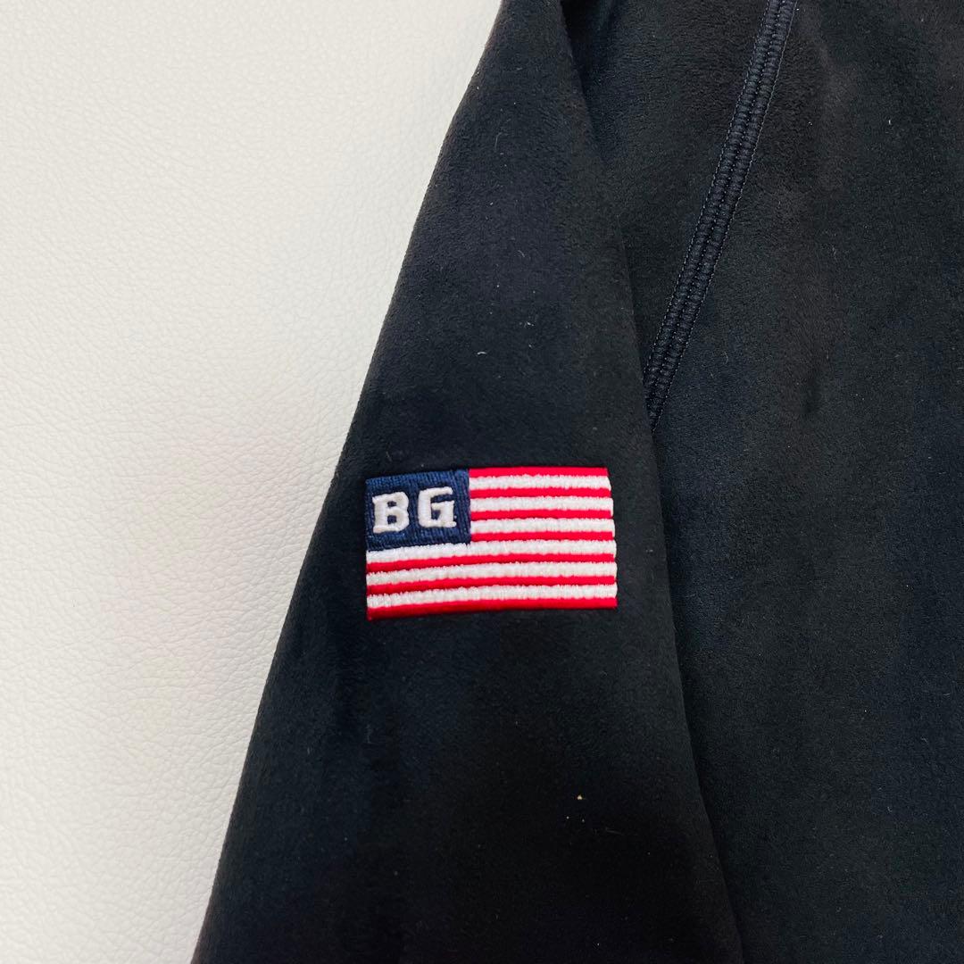 6512【美品】　ブリーフィング　プルオーバーパーカー　スウェード調　23年　黒