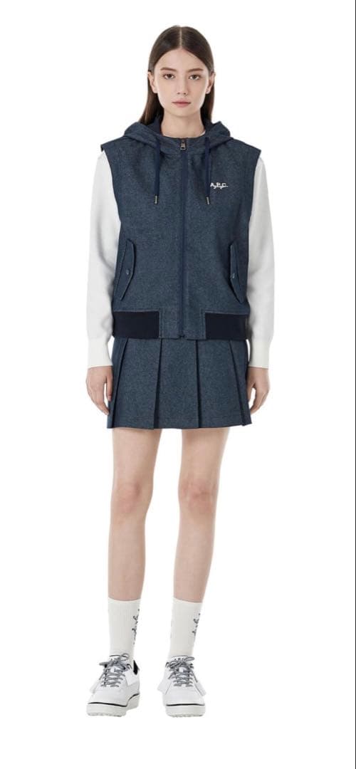 A.P.C. GOLF(アー・ペー・セー ゴルフ）デニム風プリーツスカート