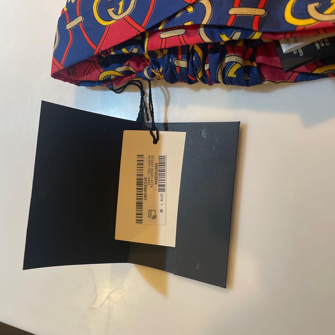 【GUCCI 】シルク ヘアバンド ロゴパターン！