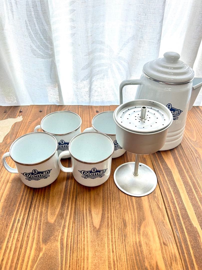値下げ‼️ 【限定品】Coleman ヴィンテージパーコレーター&マグカップセット