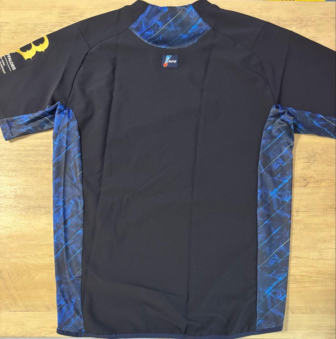 NPB刺繍入り 半袖ハーフジップシャツ Oサイズ オリックス・バファローズ