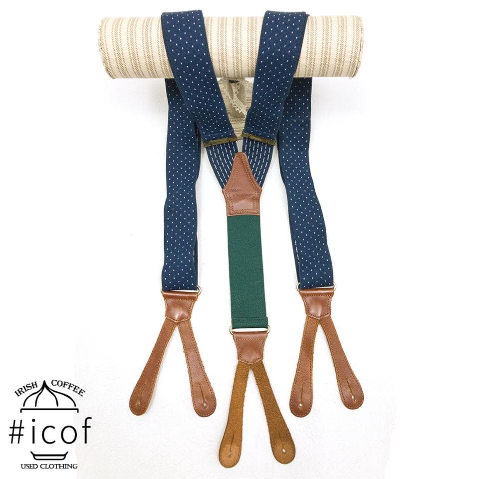 POLO by Ralph Lauren ブレイシーズ ボタン 紺 緑 a122