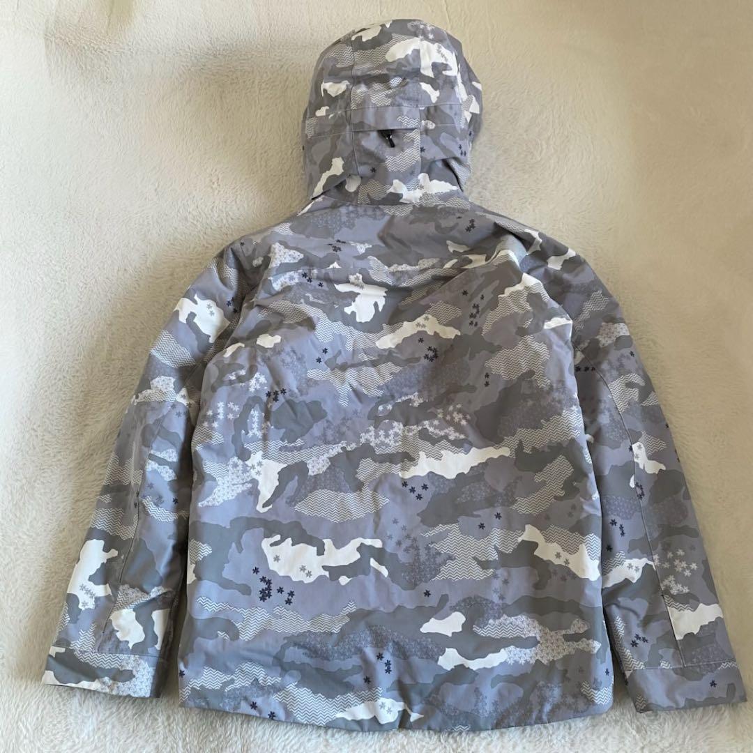 GOLDWIN スキーウェア　スノボ　ジャケット　カモフラ　総柄　迷彩　灰色　M