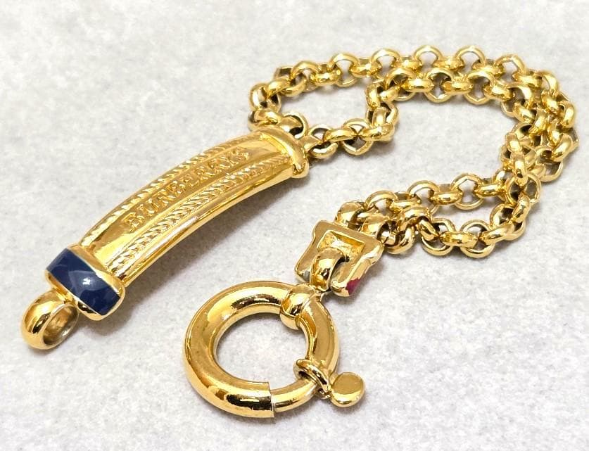 BURBERRY　バーバリー　ゴールドカラーブレスレット　良品　42835