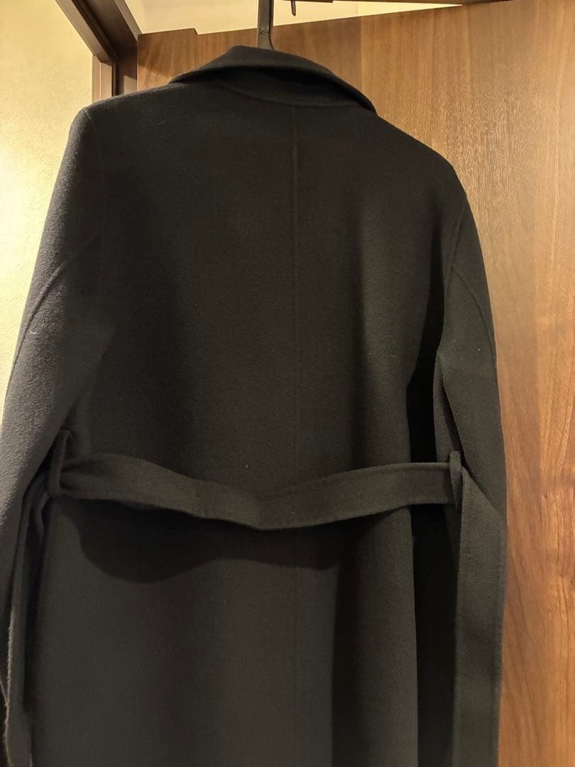 JOSEPH ブラック ロングコート ベルト付き