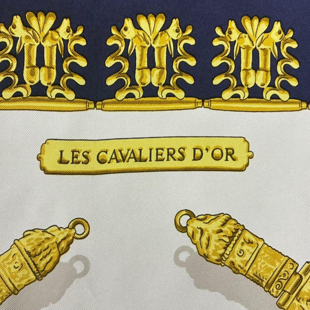 エルメス スカーフ カレ90 シルク 黄金の騎士 LES CAVALIERS