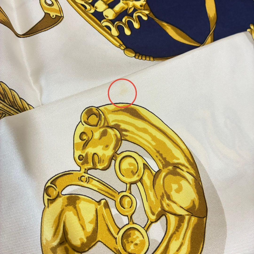 エルメス スカーフ カレ90 シルク 黄金の騎士 LES CAVALIERS