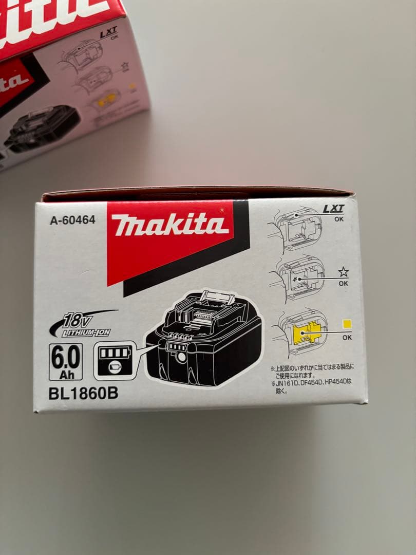 マキタ純正バッテリー　BL1860B 18V 6.0A