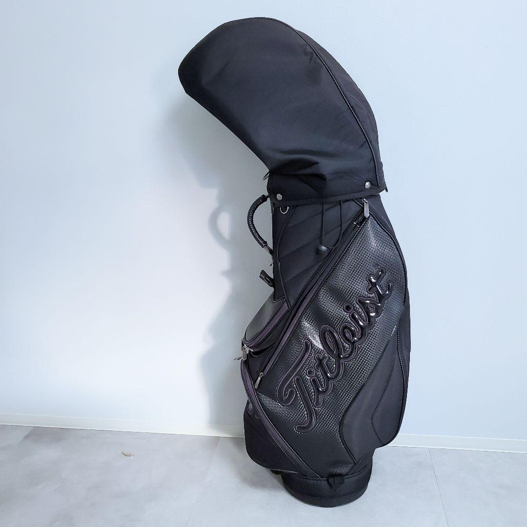 美品訳あり格安✨️タイトリスト　キャディバッグ　オールブラック
