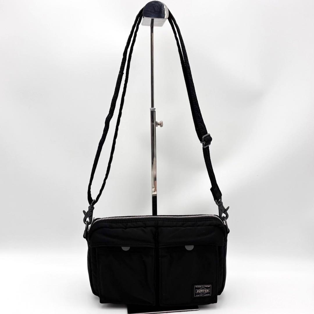 ポーター タンカー ショルダーバッグ コンパクト 黒 ナイロン 日本製 お出かけ