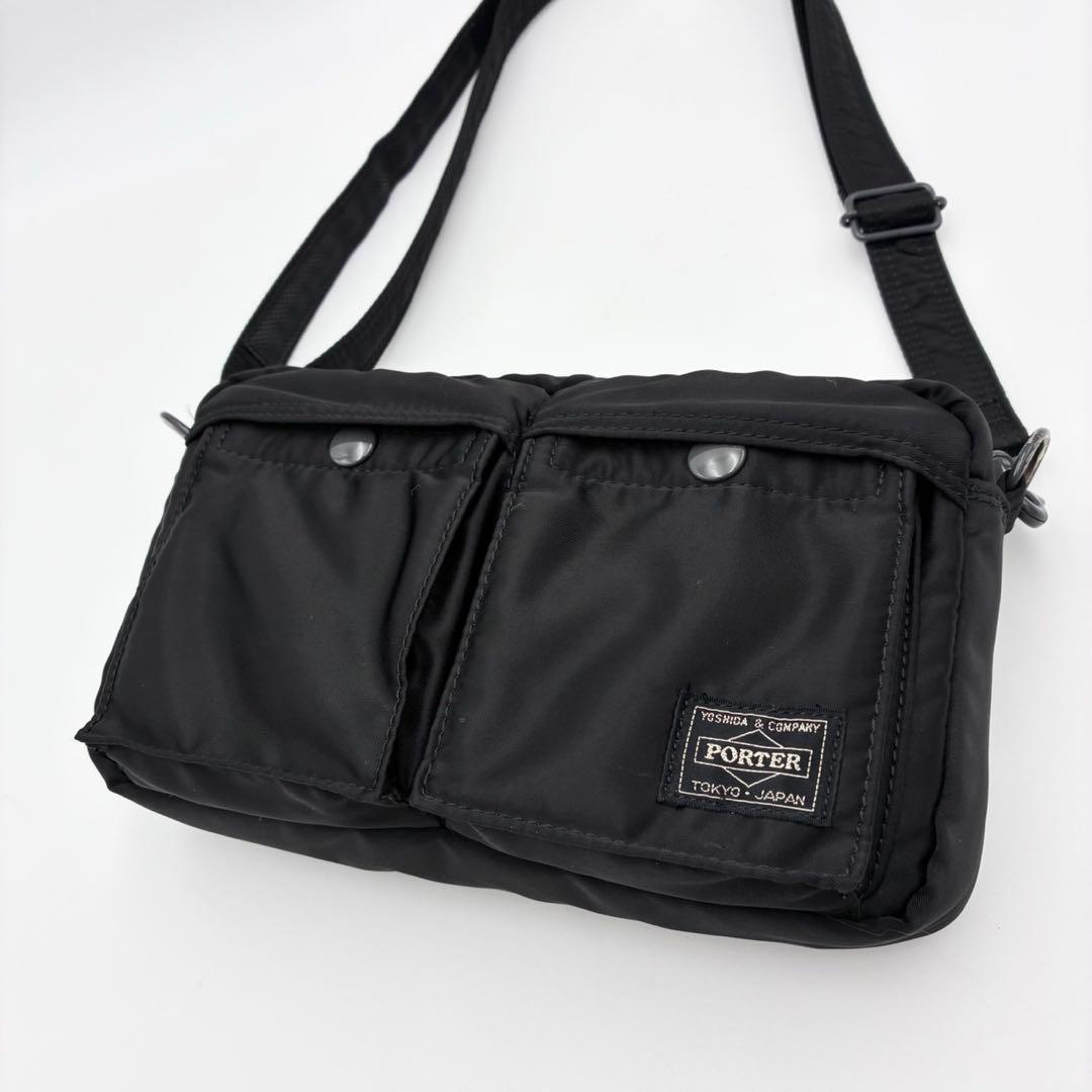 ポーター タンカー ショルダーバッグ コンパクト 黒 ナイロン 日本製 お出かけ
