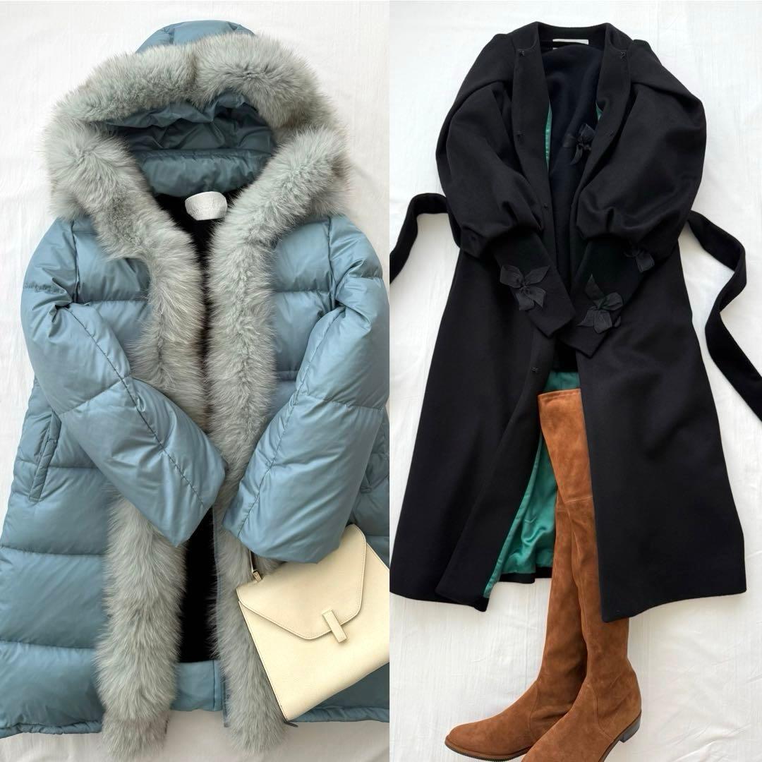 定価約13 一瞬で売り切れた MYLAN カシミヤ混ニットドレス リボン付