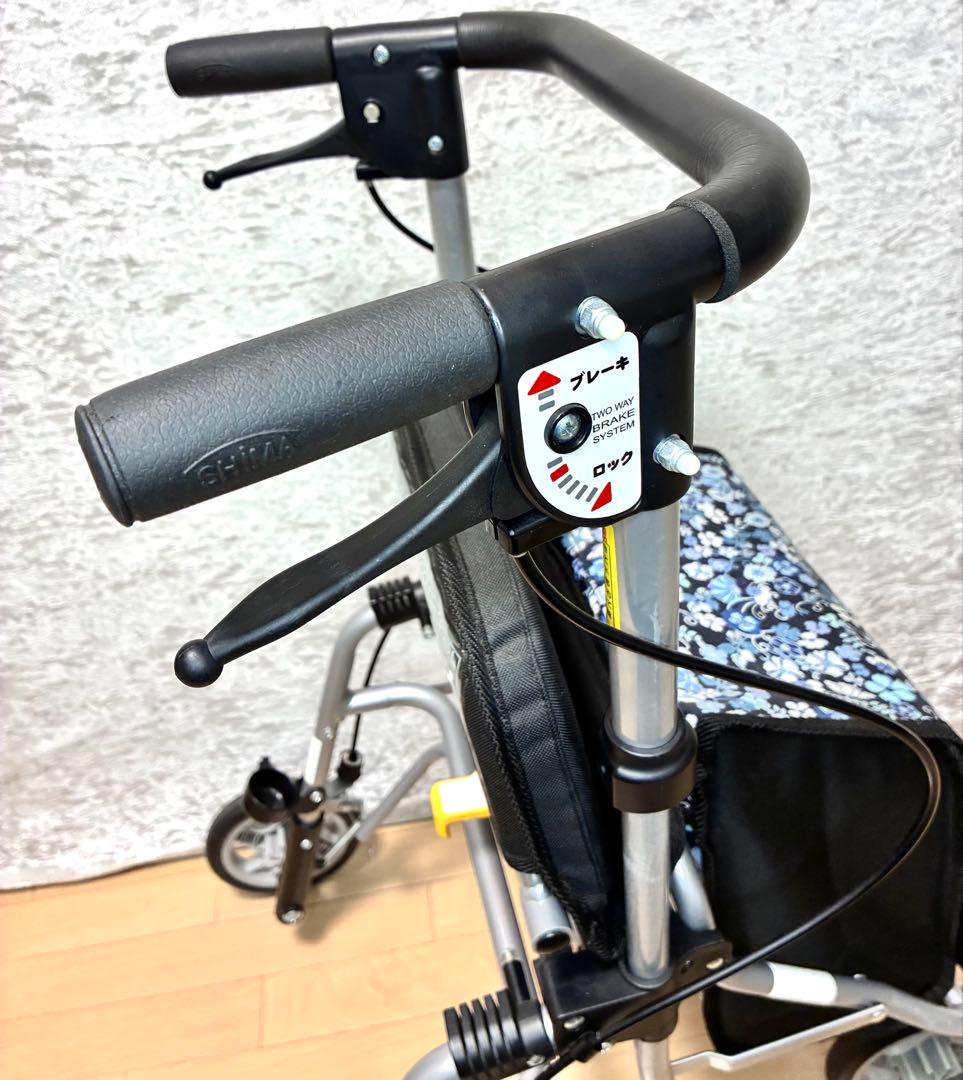 島製作所 たためる 座れるシルバーカー シンフォニースリムSP 取扱説明書有