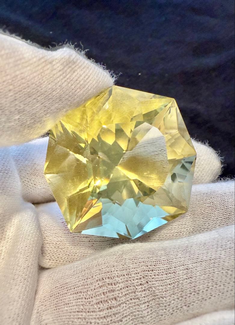 【希少 入手困難】特大 ハイクオリティ シトリン ジュエリーカット 透明度抜群！
