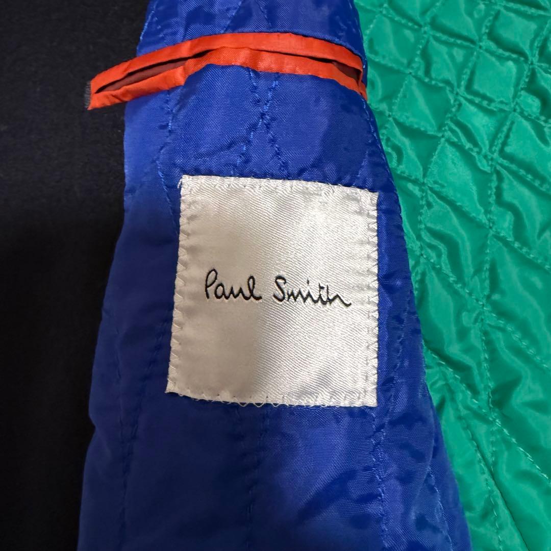 現行タグ極美品Lサイズ　ポールスミス　チェスターコート　キルティング　レザータグ