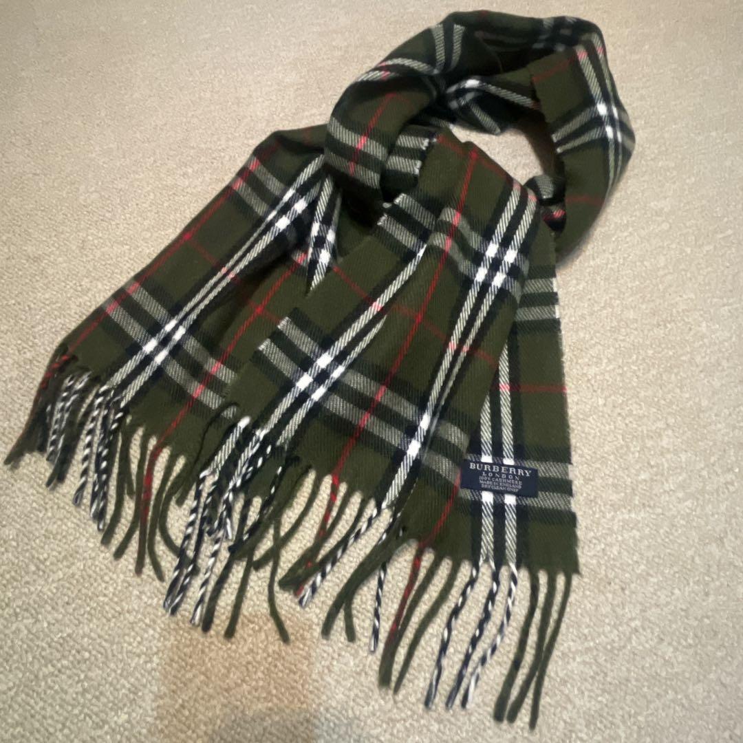 極美品　バーバリー　BURBERRY 希少 カシミヤ100% チェック　男女兼用