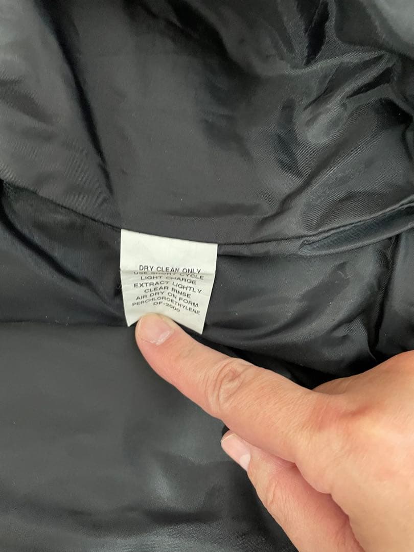 DeLONG レザースリーブ 無地スタジャン 2XL ネイビー＆グレー