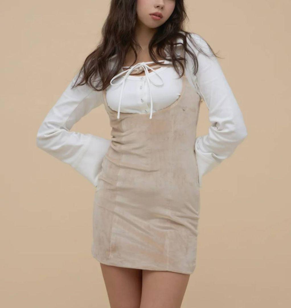 ANDMARY Betty velour mini dress - メルカリ