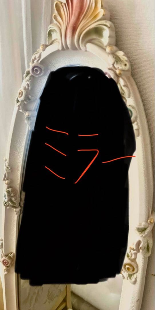 エレガントなロココ調のオーバル型スタンドミラー送料無料