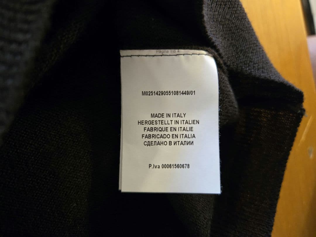 GRAN SASSO 12ゲージ モックネック セーター ダークブラウン 46