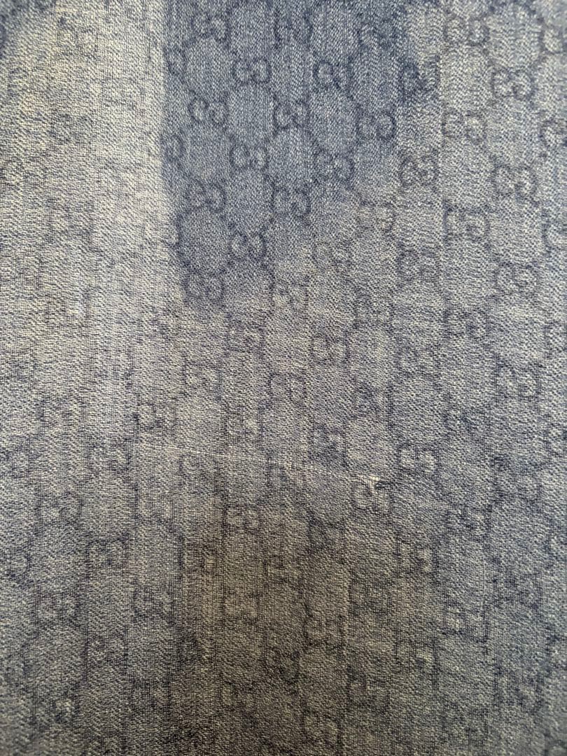 GUCCI GGパターン ストール マフラー　ブルー303