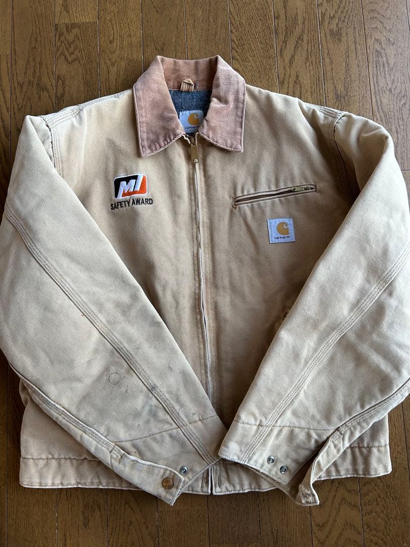 90〜00s カーハート デトロイトジャケット L相当 ベージュ