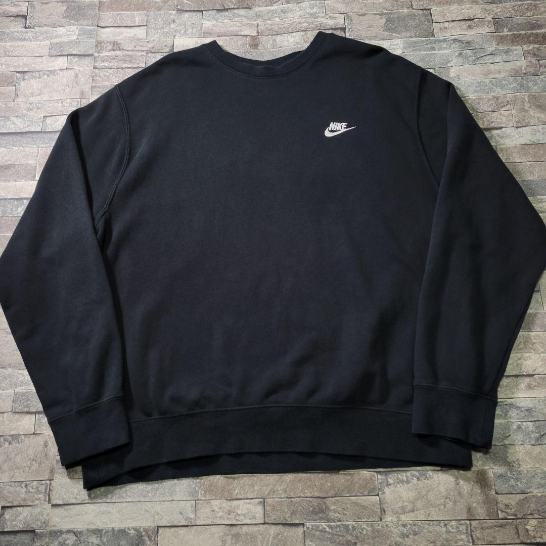 NIKE ナイキ 黒 トレーナー 刺繍ロゴ XXL - メルカリ