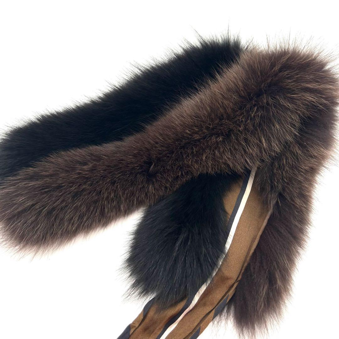 FENDI フェンディ　ストール　ファー　スカーフ　ショール　ティペット